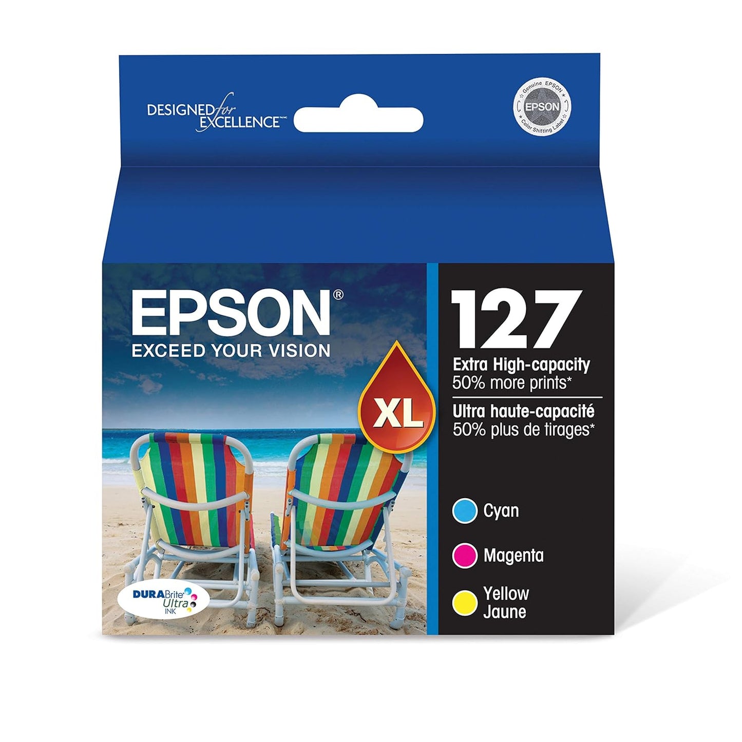 Epson T127520 DURABrite Ultra Ink Color Combo Pack Cyan