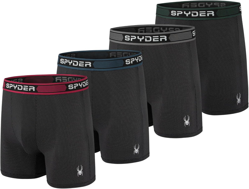 Spyder Performance Mesh Men's Boxer Briefs 4-Pack — main product image