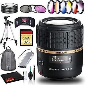 Tamron SP 60mm f/2 Macro Lens Sony A-mount Bundle