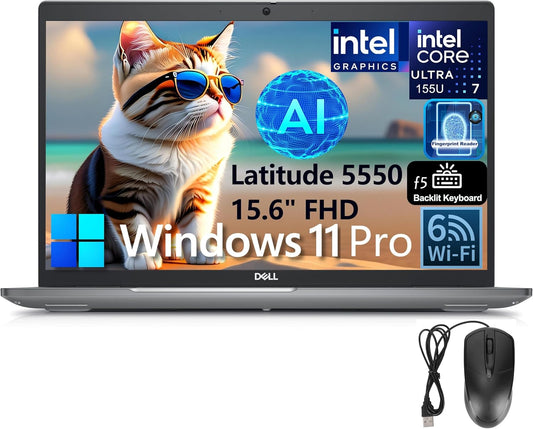 Dell 5550 Latitude 15" AI Laptop: Ultra 7, 32GB, 1TB SSD, Win11 Pro