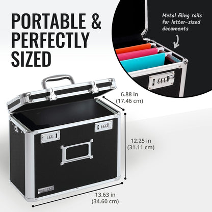 Vaultz VZ01187 Locking File Organizer Box Letter Size