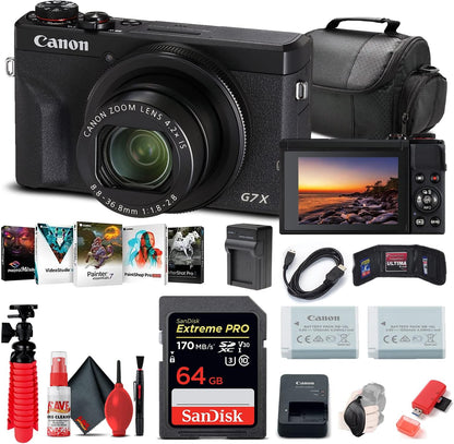 Canon 3637C001 PowerShot G7 X Mark III Digital Camera Bundle Renewed