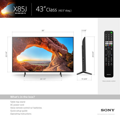 Sony KD43X85J 43" 4K TV with HT-G700 Soundbar