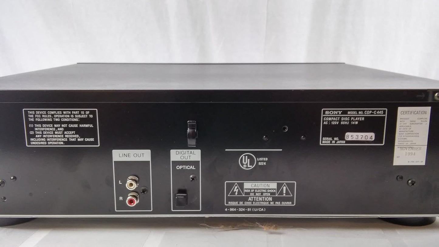Sony CDP-C445 5-Disc Compact Disc Player