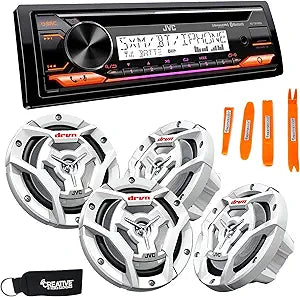 JVC KD-T91MBS Marine Stereo CD BT USB SiriusXM Alexa