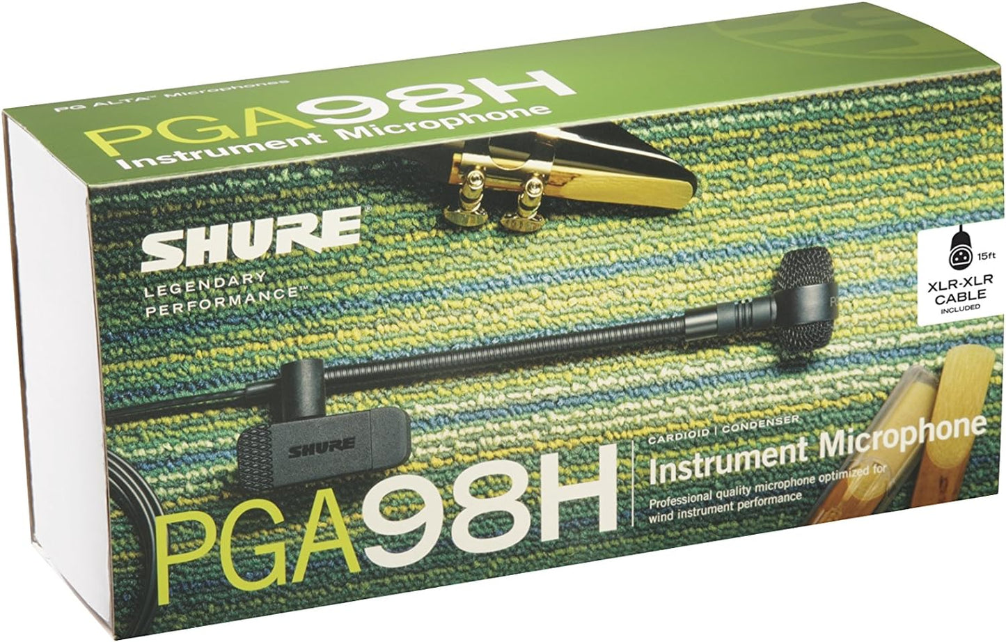Shure PGA98H-XLR Condenser Microphone - for Wind Instruments