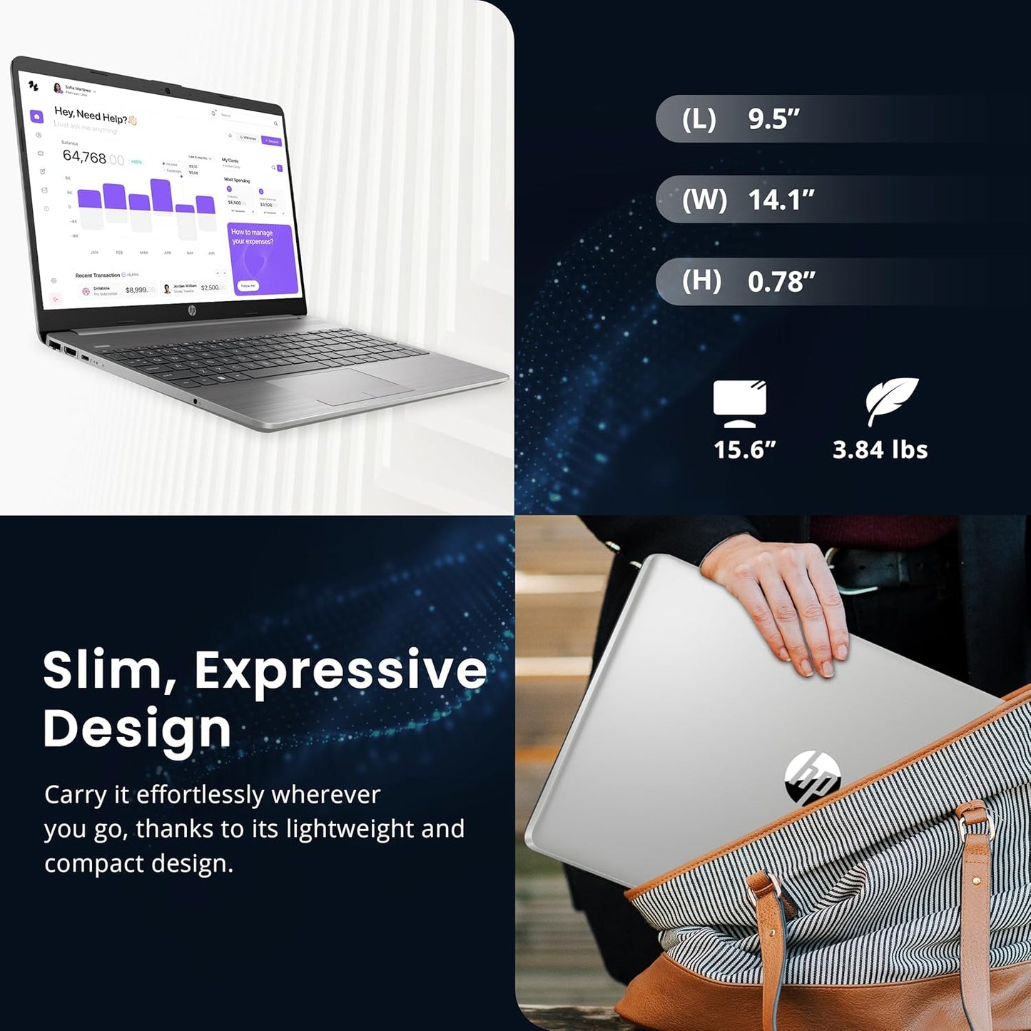 HP 250 G9 Business Laptop i5 16GB RAM 1TB SSD