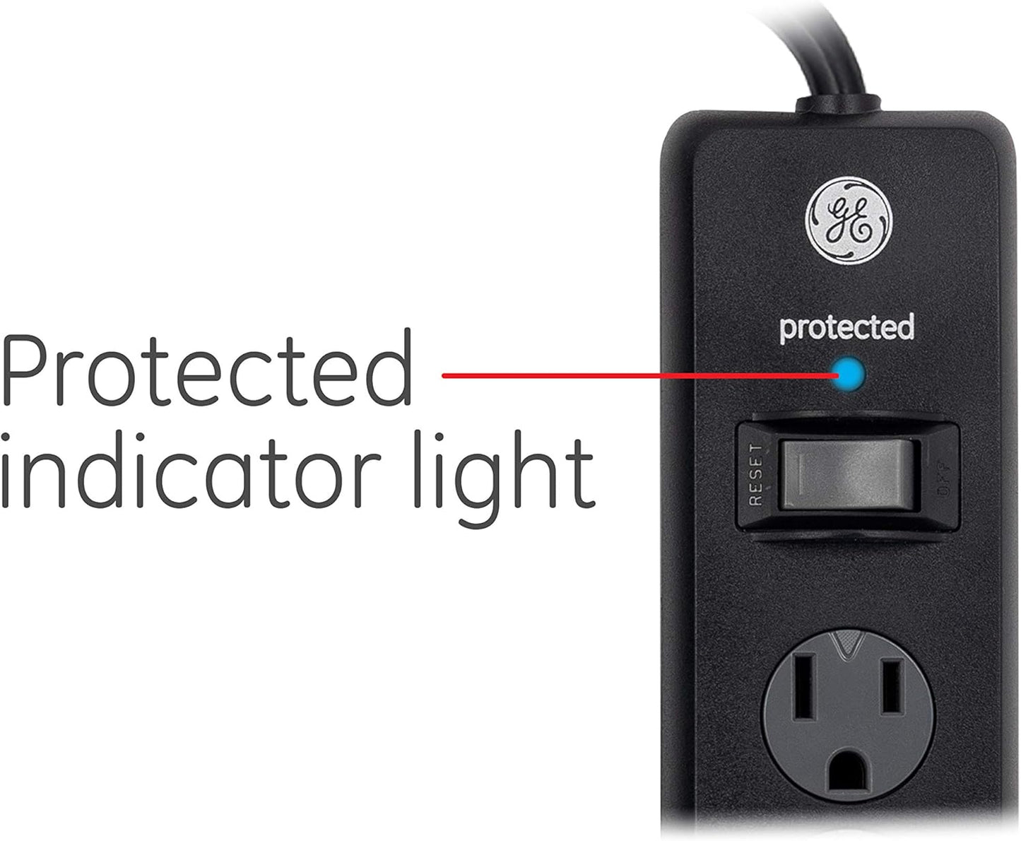 GE 47224 6-Outlet Surge Protector 3ft Cord