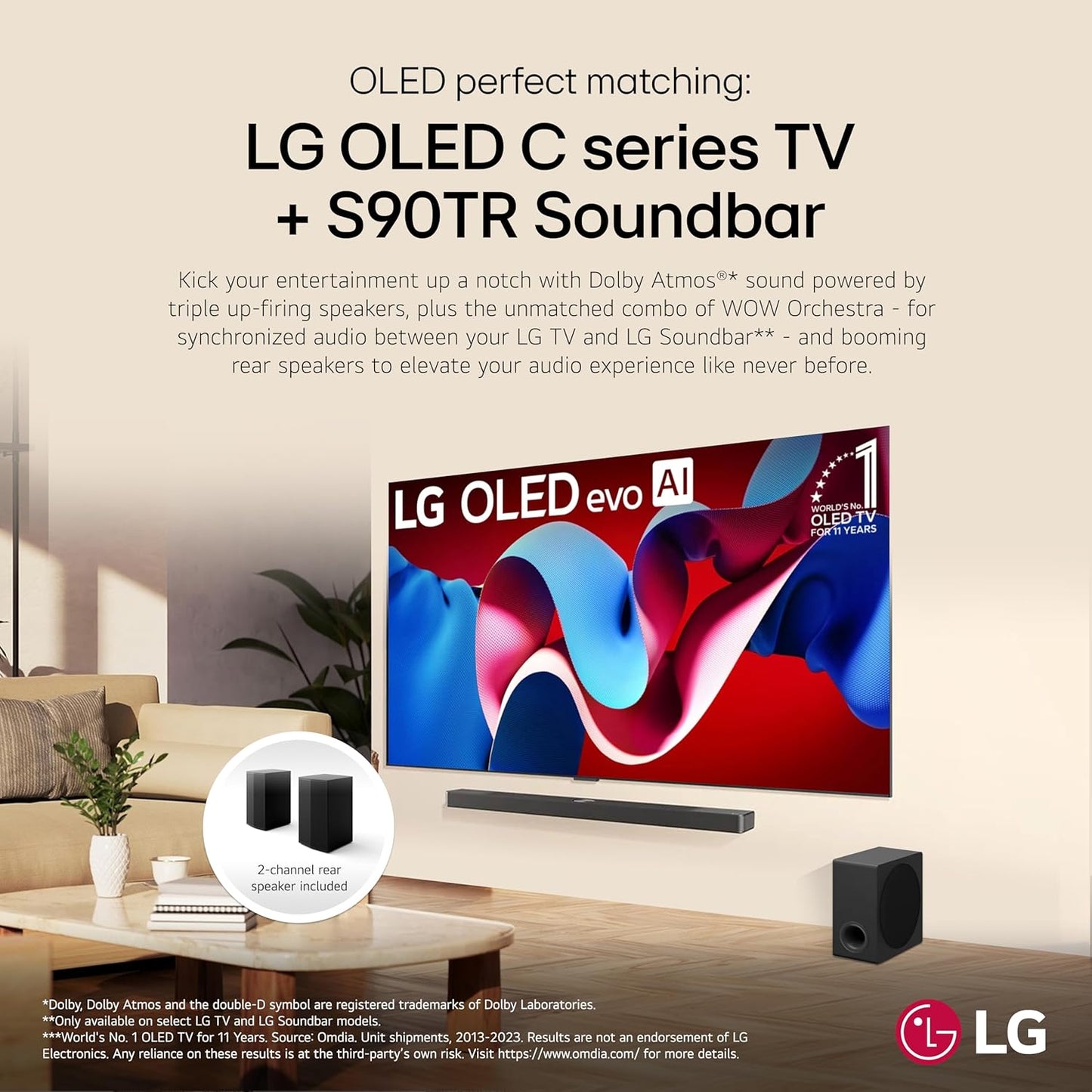 LG S90TR 7.1.3 Channel Soundbar Wireless Dolby Atmos 2024