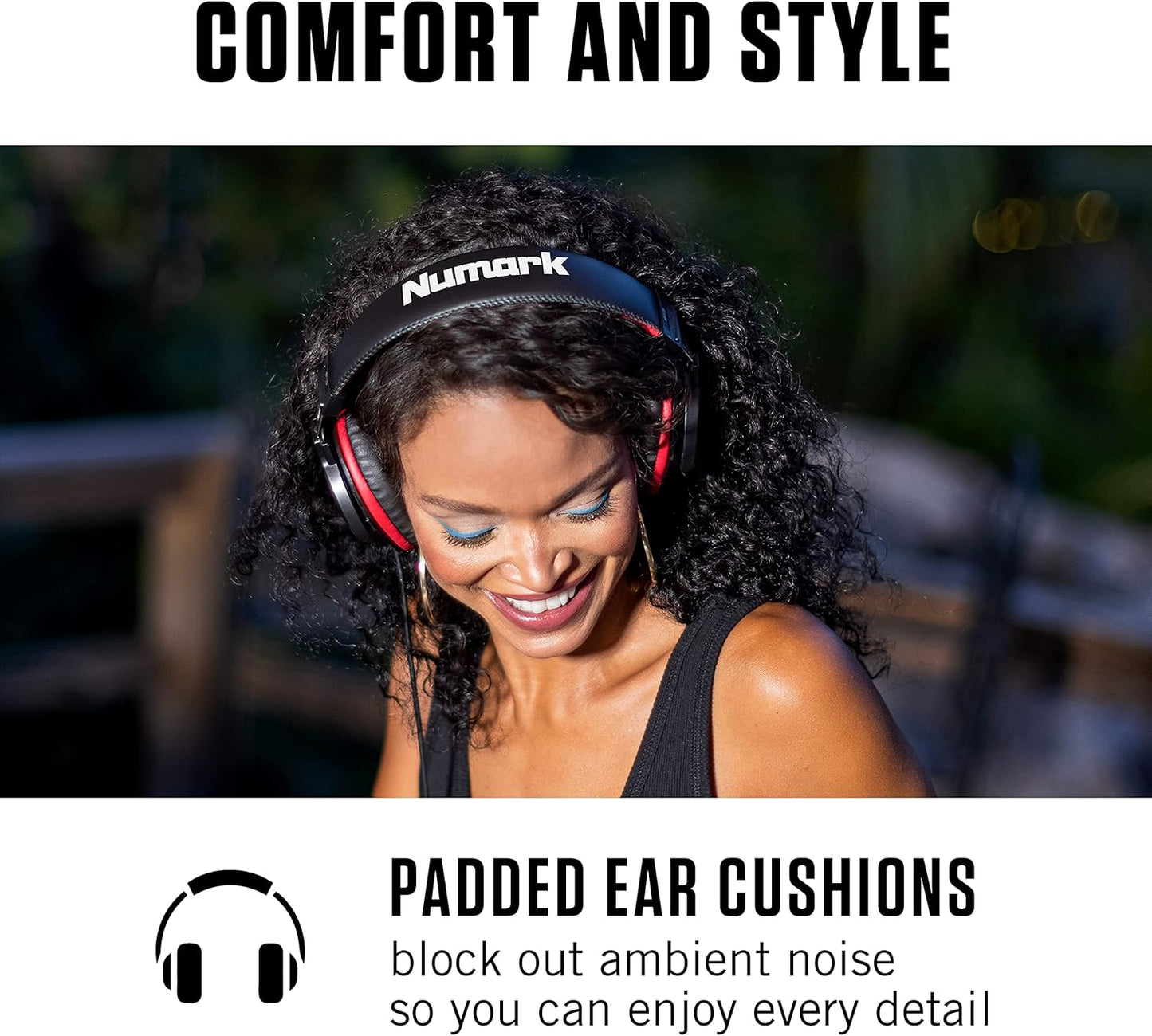 Numark PT01USB & HF175 Portable Vinyl Record Player Headphones