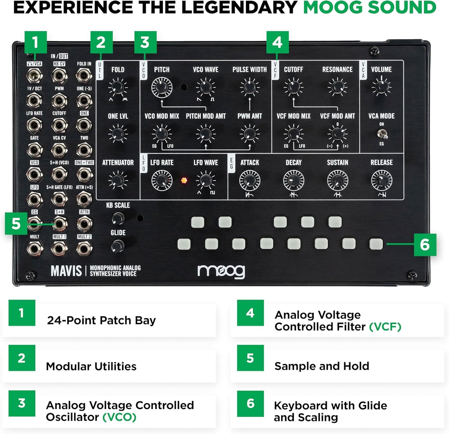 Moog MOD-WK-MAVIS-U Mavis Analog Synthesizer Kit with Keyboard