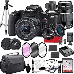 Canon EOS Rebel SL3 DSLR Camera 18-55mm 75-300mm Lens Bundle