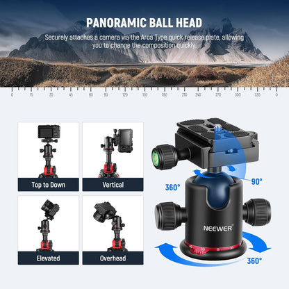 Neewer N284+G0 72" Camera Tripod Monopod w/ Ball Head