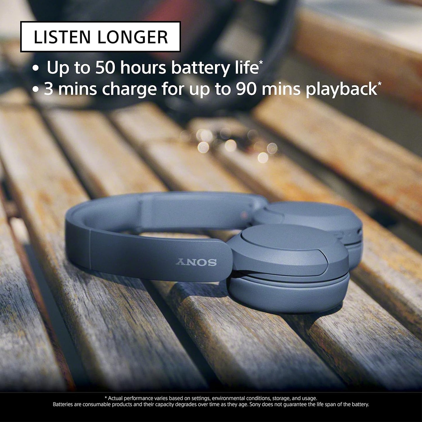 Sony WHCH520/B Wireless Bluetooth On-Ear Renewed Headphones