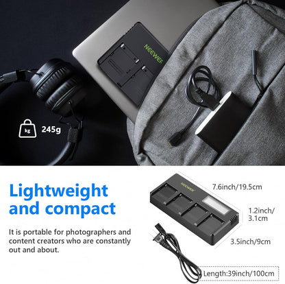 Neewer DF-F970 4-Channel NP-F Battery Charger