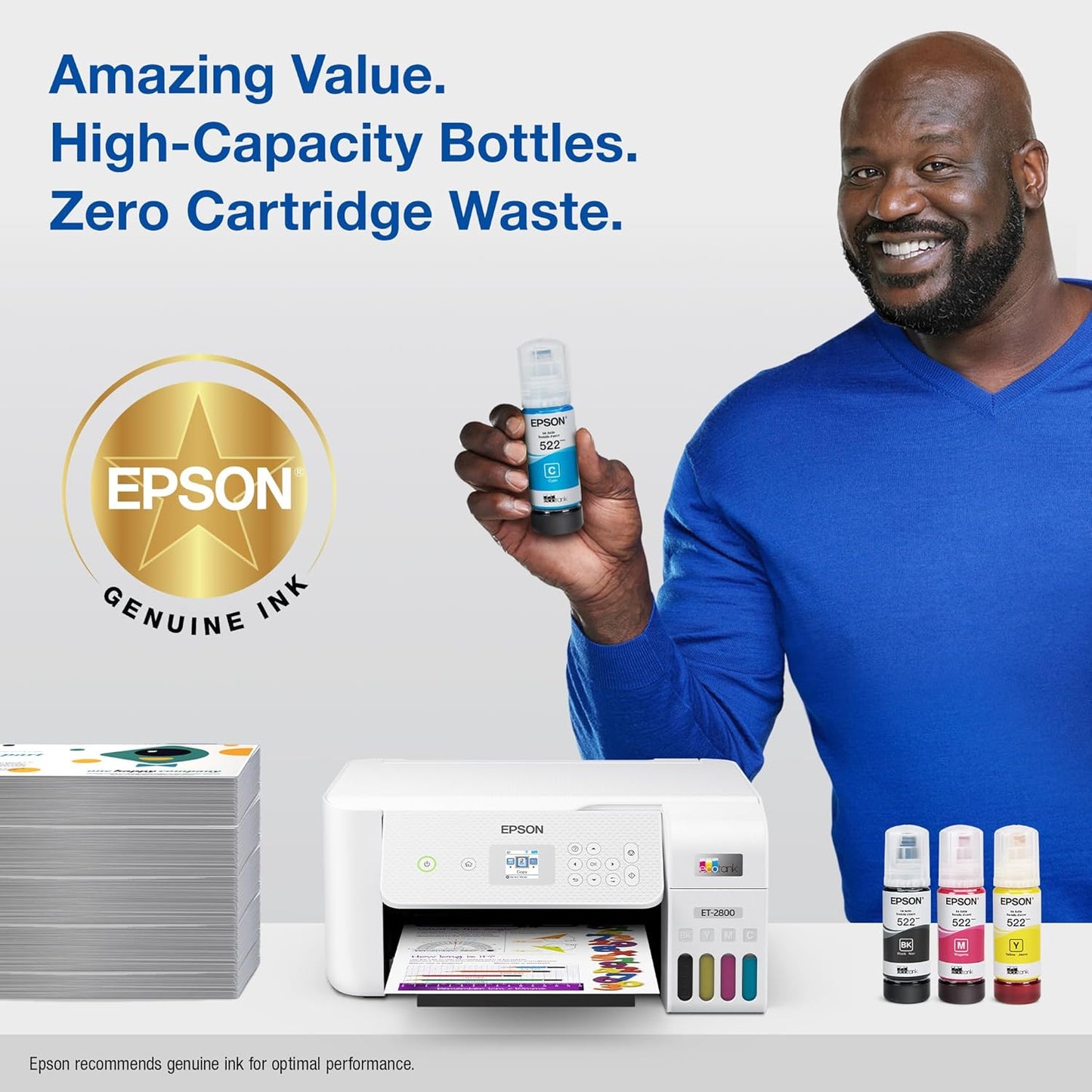 Epson T522120-BCS 522 EcoTank Ink Bottle Combo Pack