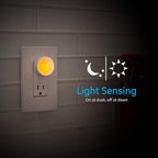 GE 45247 SleepLite LED Night Light 2-Pack Amber Dusk-to-Dawn
