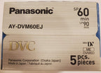 Panasonic AYDVM60EJ5P MiniDV Tapes 60 Minute 5-Pack