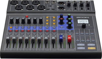 Zoom LiveTrak L-8 Portable Digital Mixer Recorder Bundle