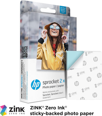 HP 1DE39A Sprocket 2x3 Premium Zink Photo Paper 50-Sheets