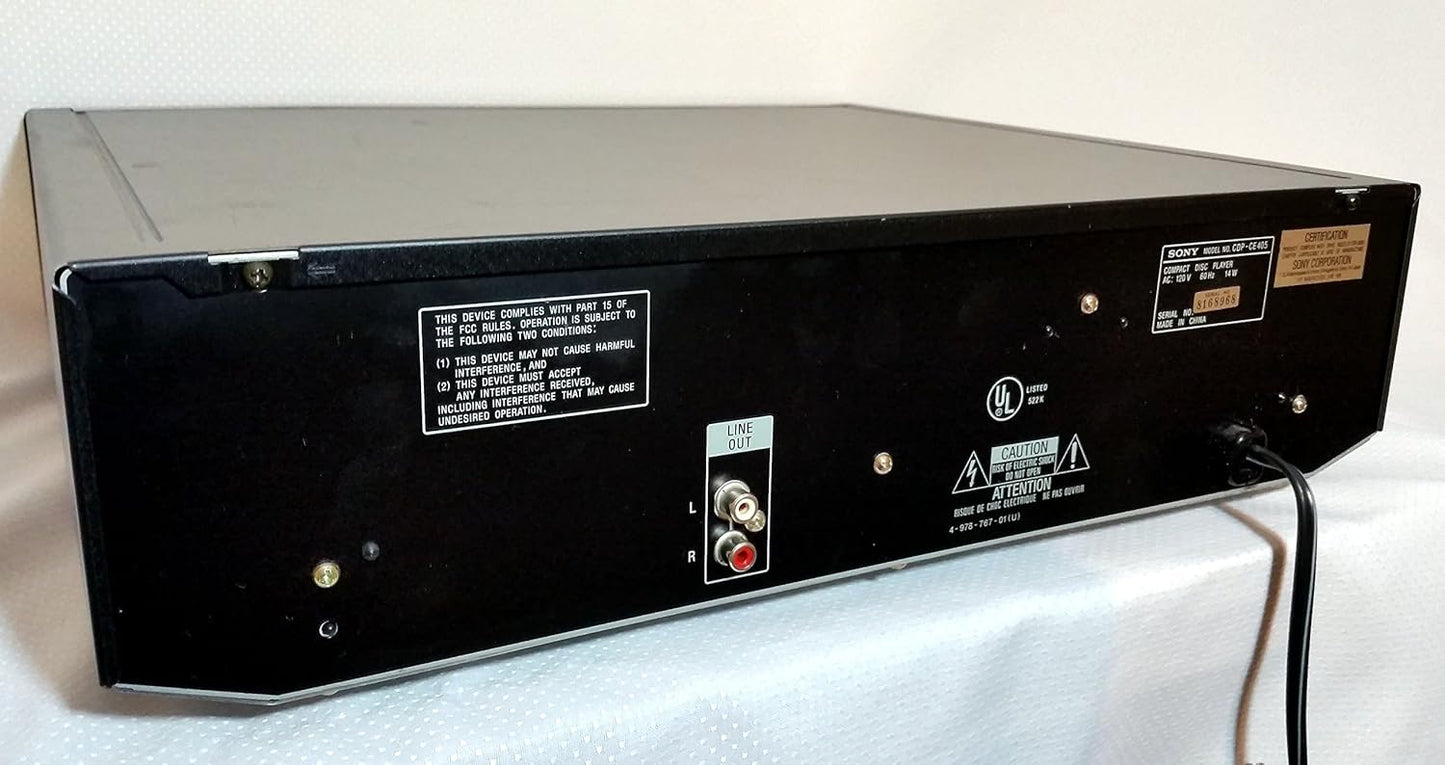 Sony CDP-CE405 5-Disc CD Changer - Remote Included
