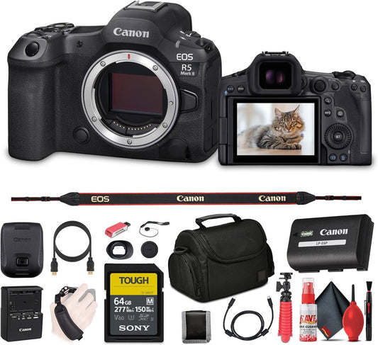 Canon EOS R5 Mark II 45MP Mirrorless Camera Bundle (Renewed)