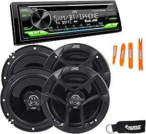 JVC KD-T910BTS CD Receiver Bluetooth Speaker Bundle