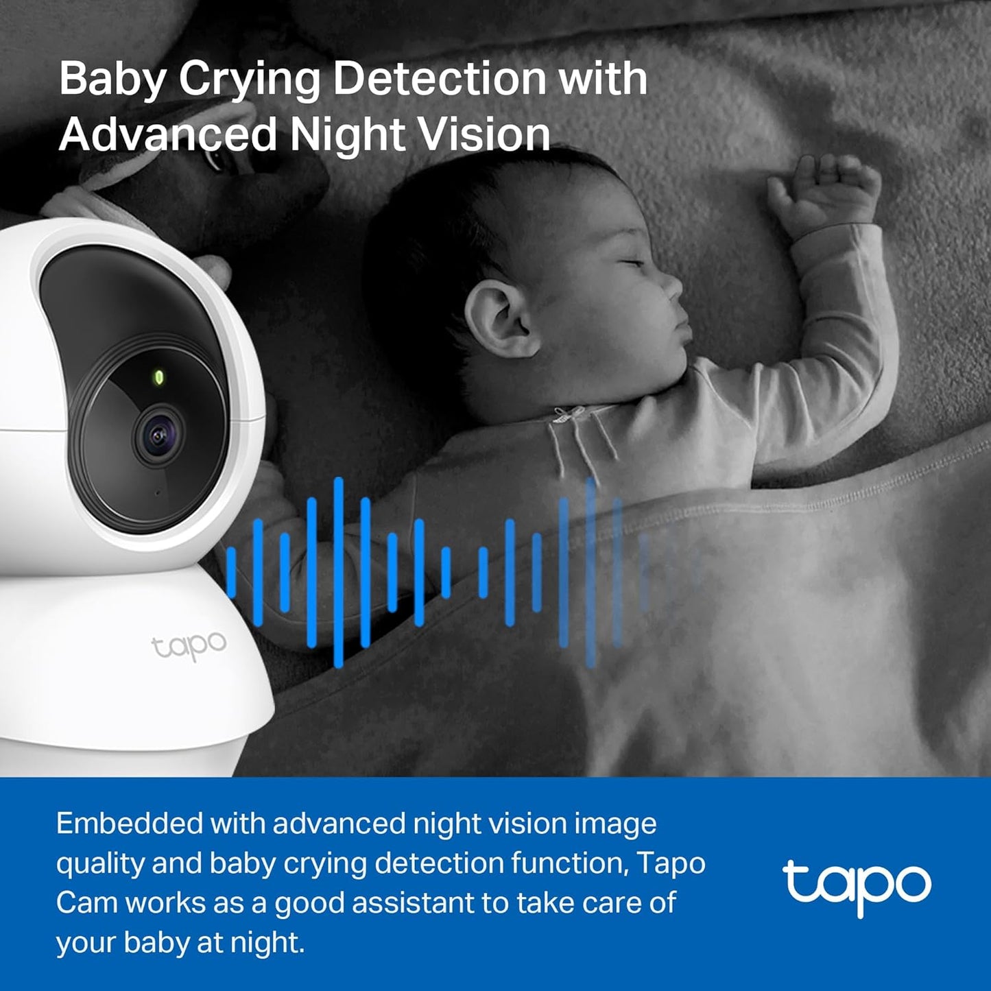 TP-Link Tapo C210P2 2K Pan/Tilt Security Camera, 2-Pack