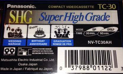 Panasonic NV-TC30AH Premium High-Grade VHS-C Videocassette