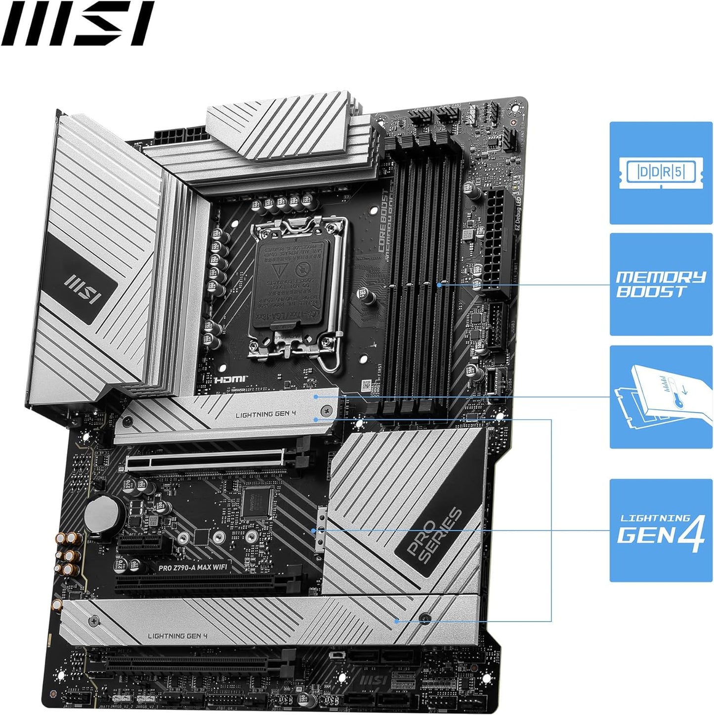 MSI PRO Z790-A MAX WiFi DDR5 ATX Motherboard