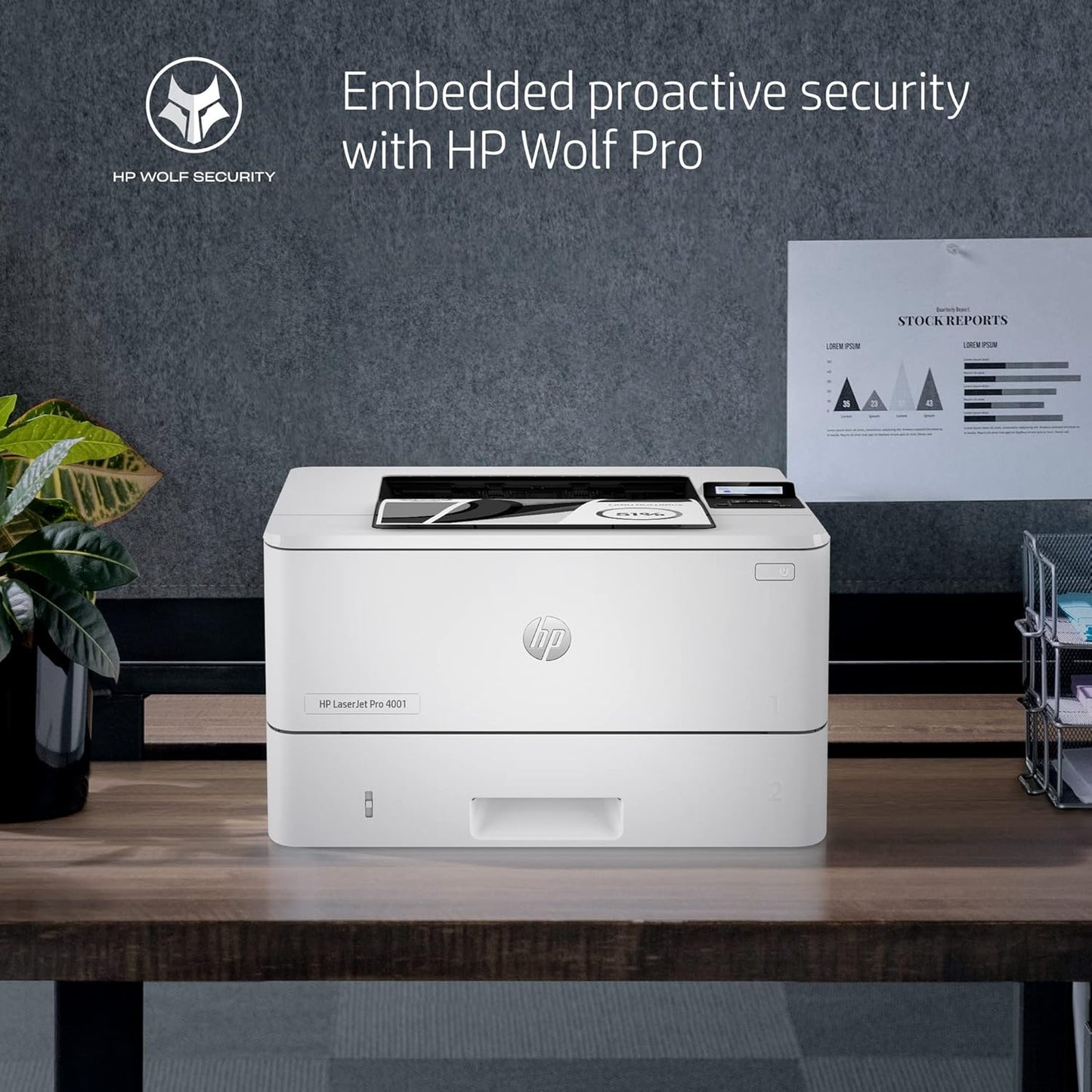 HP New Version LaserJet Pro 4001n B&W Printer (Renewed)