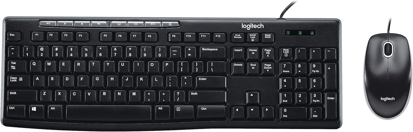 Logitech 920-002714 Media Combo MK200 Keyboard and Mouse - Wired