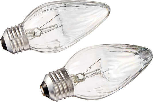 GE 75340 Incandescent Deco/Candle Clear Bulbs 2-Pack