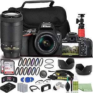 Nikon D3500 1588 DSLR Camera Bundle with 18-55mm & 70-300mm Lenses — main product image