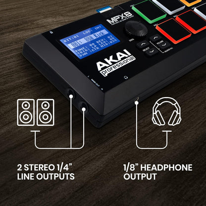 Akai MPX8 Portable Sample Pad Controller MIDI SD