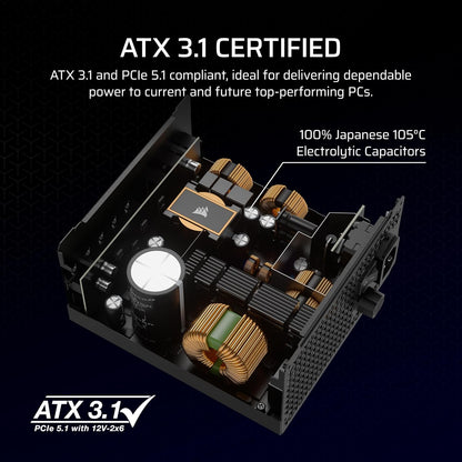 Corsair CP-9020271-NA RM1000x 1000W ATX 3.1 Power Supply