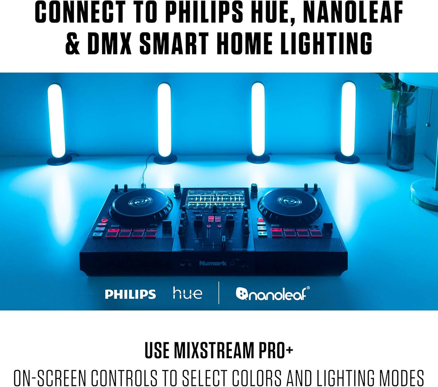 Numark MIXSTREAMPRO+ Standalone DJ Controller with Speakers and Wi-Fi