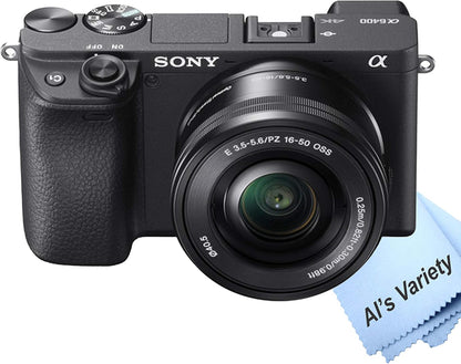 Sony alpha a6400 Mirrorless Camera Bundle 16-50mm 55-210mm Renewed
