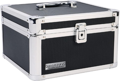 Vaultz VZ03993 Lockable Portable Safe Box, Black, 10x10x6.5 Inch