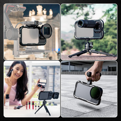 Neewer PA074 iPhone 16 Pro Max Cage Stabilizer Rig