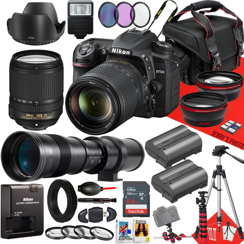 Nikon D7500 DSLR Camera 18-140mm Lens Bundle — main product image