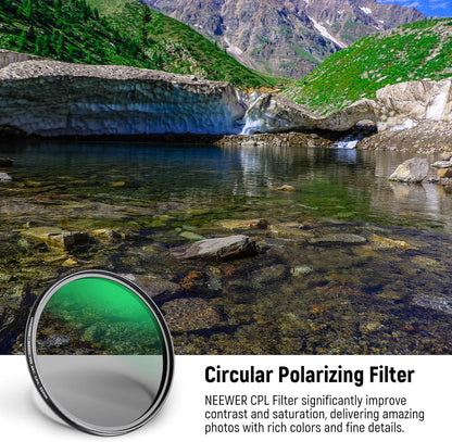 Neewer 55mm CPL Polarizer Filter Multi-Coated Lens