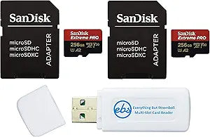 SanDisk 256GB Extreme PRO MicroSD Card 2-Pack — main product image