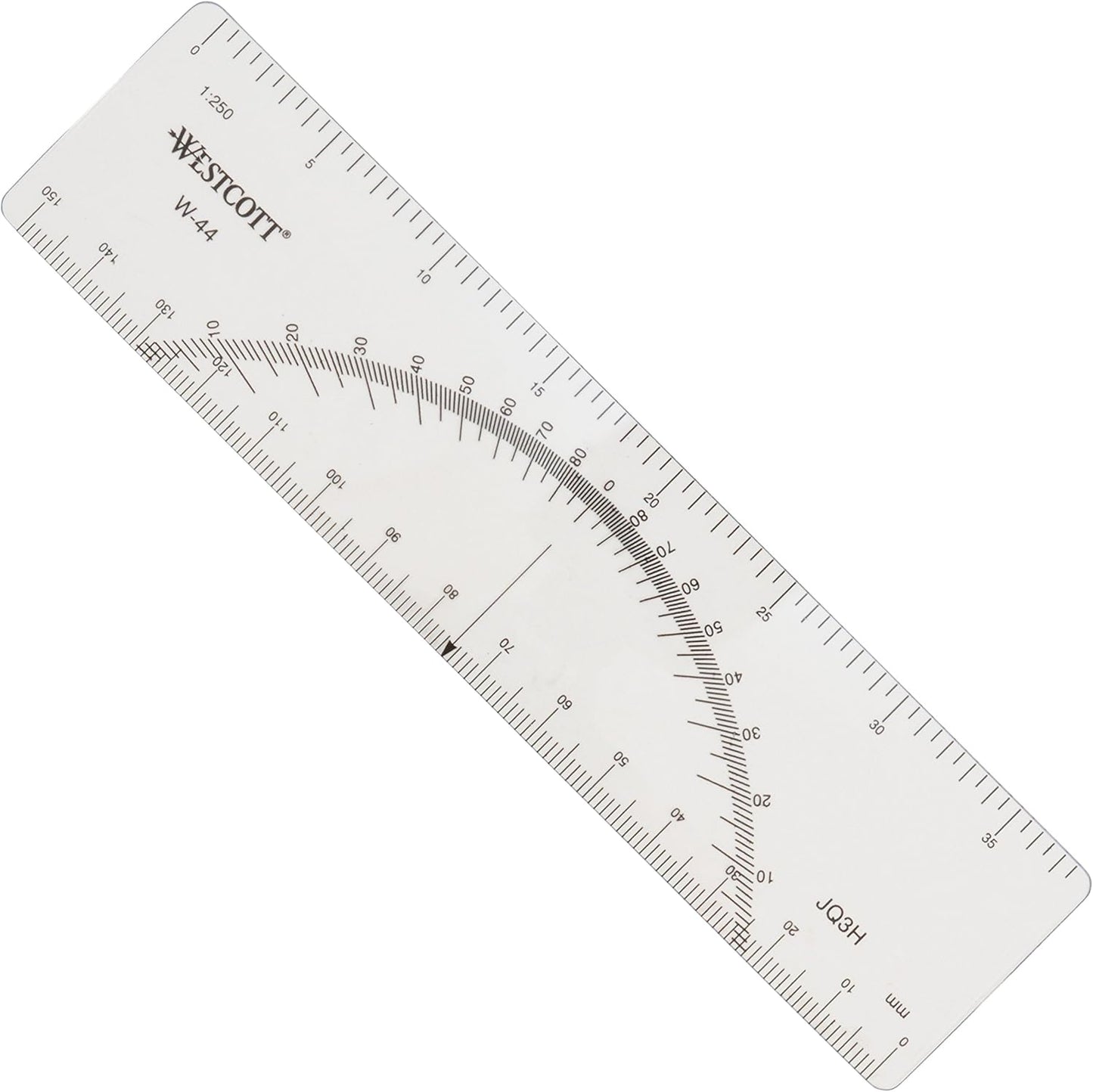 Westcott W-44 6" Transparent Protractor Ruler