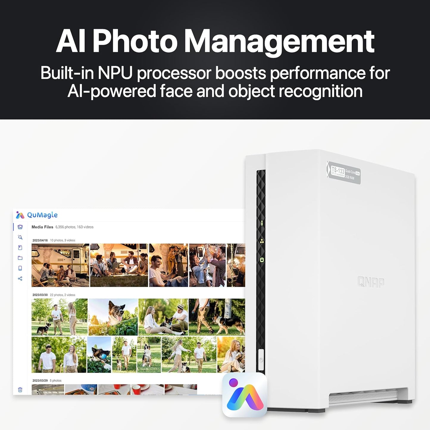 QNAP TS-133-14WD-US 4TB WD Red Plus 1-Bay NAS