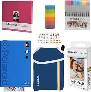 Polaroid AMZASK9SP02BL Mint Instant Camera Blue Bundle