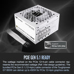Thermaltake TPD-850AH2FXG-3 850W Snow White ATX 3.1 Power Supply