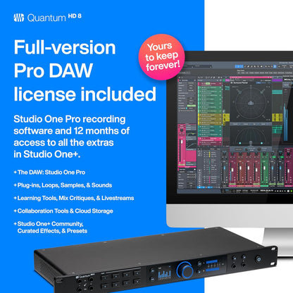 PreSonus Quantum HD8 USB-C Audio Interface Studio One