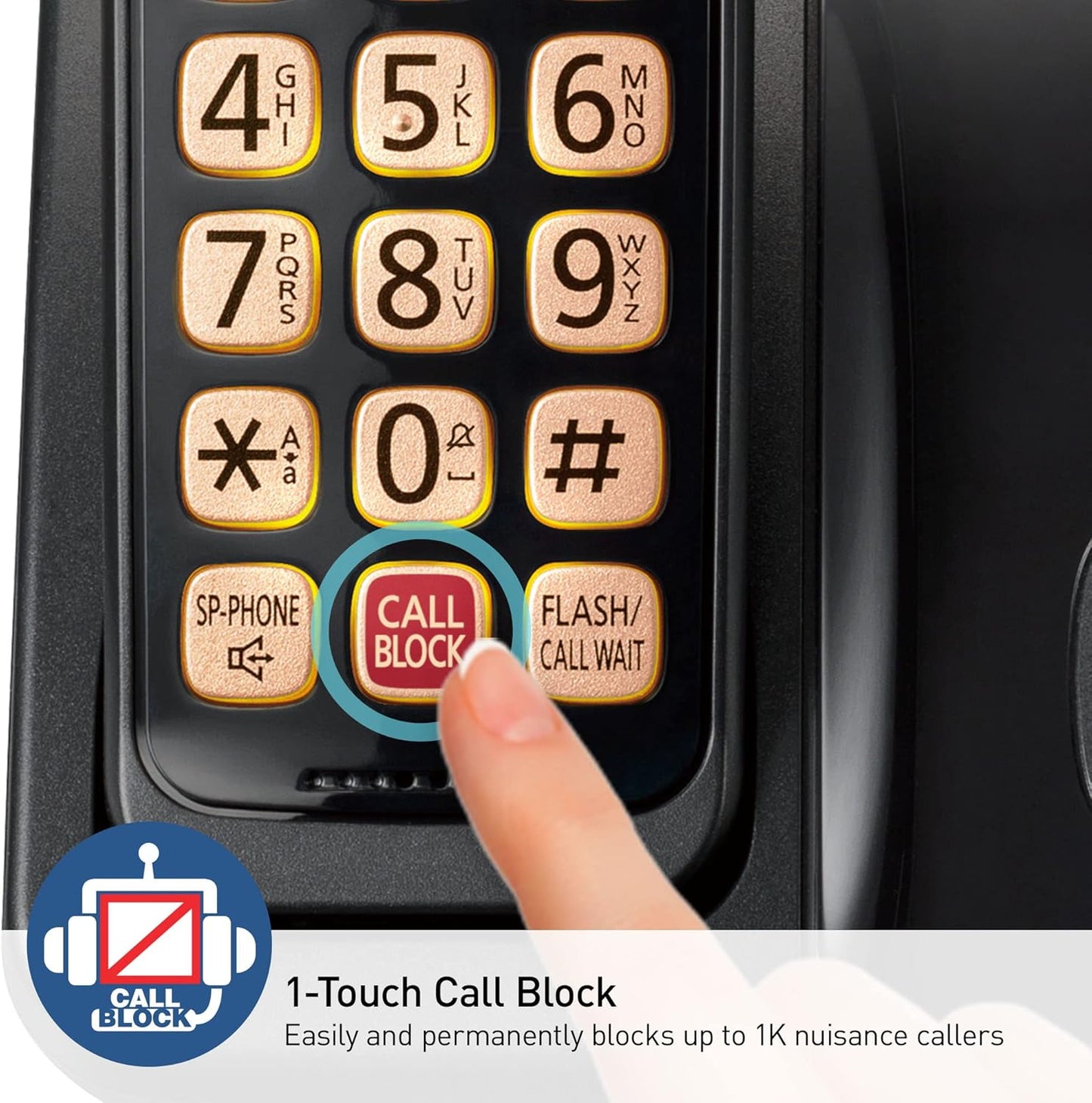 Panasonic KX-TGD810B Cordless Phone with Advanced Call Block