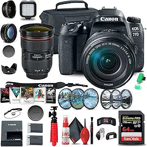 Canon EOS 77D 18-135mm Lens Bundle Renewed
